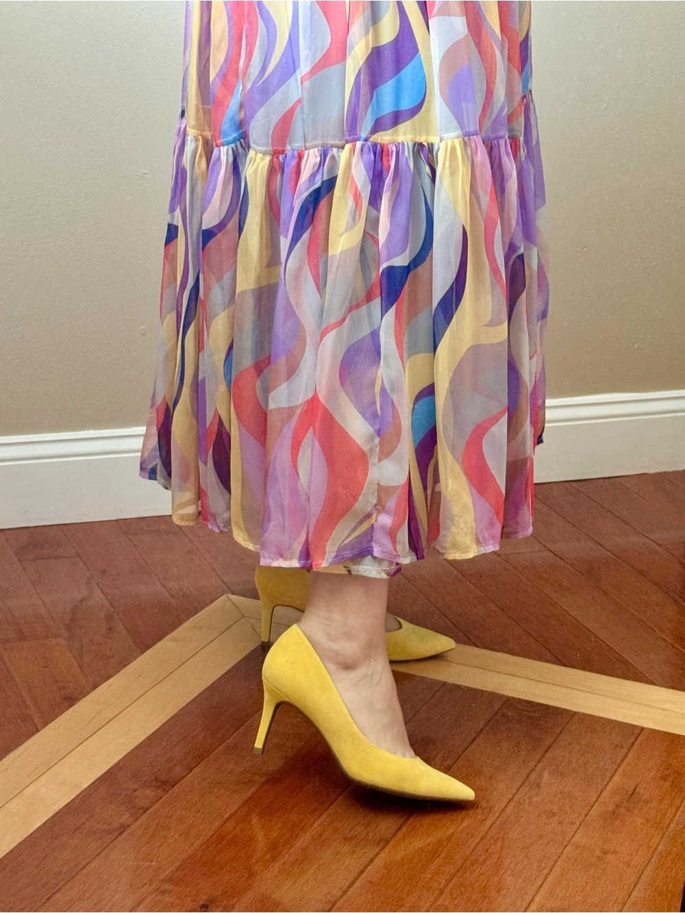 Alfani Stepflex Yellow Suede Pointed Toe Pumps – Size 8.5M - Picture 2 of 12